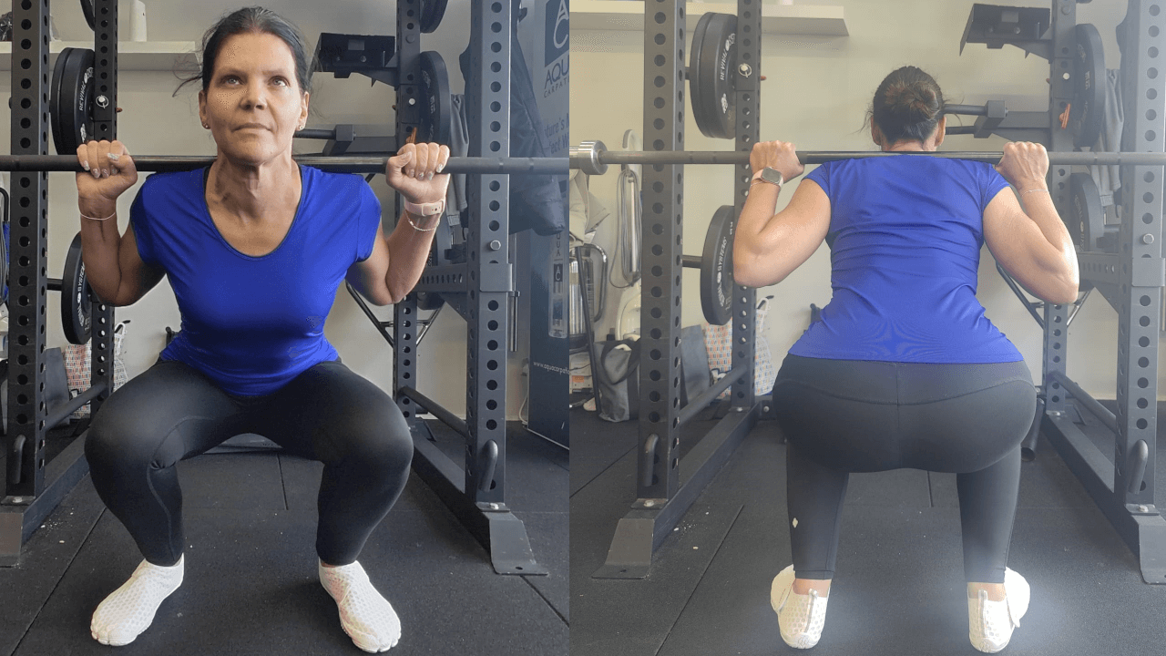 back and front low bar squat