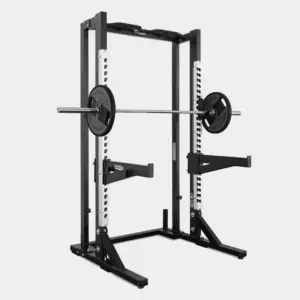 squat rack with adjustable safety bars