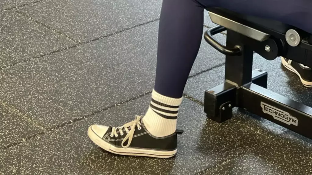 best gym trainers are something like the flat converse type illustrated here